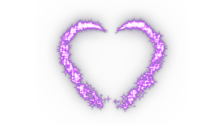 HD VFX of  Sparkle Motion Heart Purple