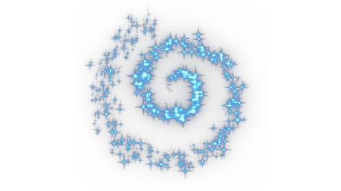(4K) Sparkle Motion Spiral 1 Blue Effect