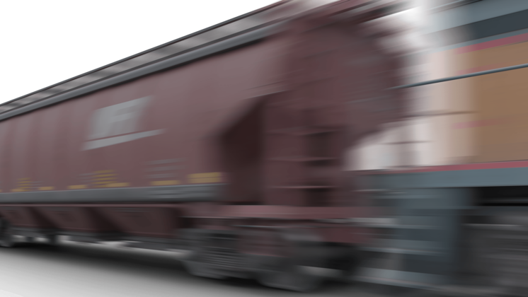 HD VFX of  Train Across Screen 