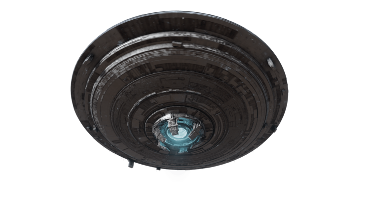 HD VFX of  Ufo Spinning  Below 