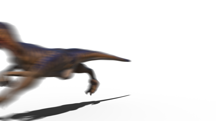 HD VFX of  Velociraptor Running Across Screen 
