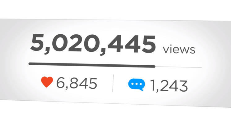 (4K) Youtube Social Media Counter 3 Effect