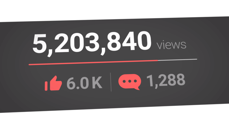 (4K) Youtube Social Media Counter 4 Effect