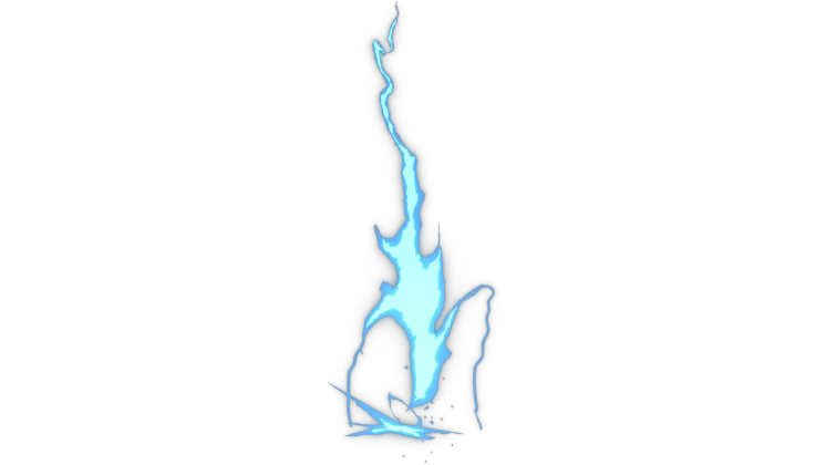 HD VFX of  Anime Lightning Bolt With Charge 
