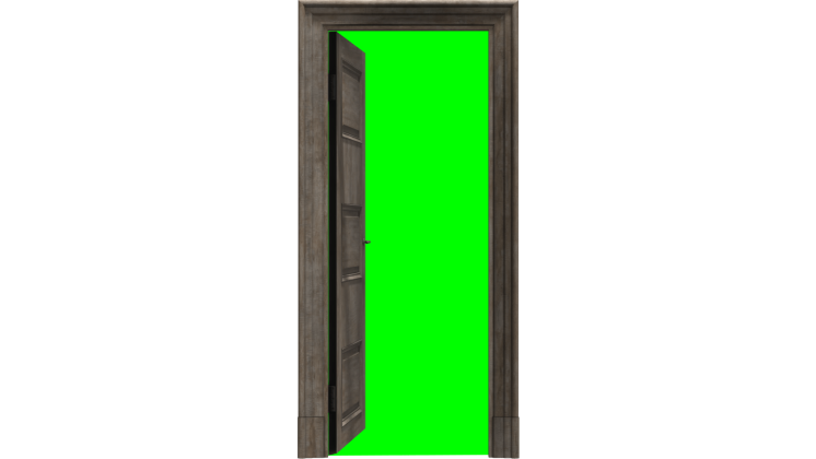 HD VFX of Door  Open Green Screen Angle 