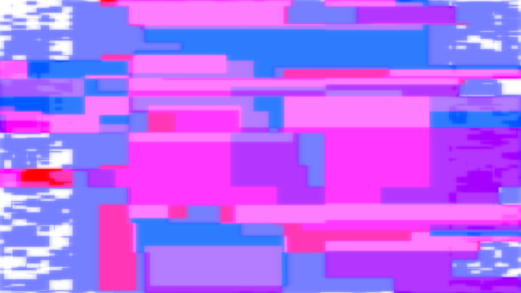 HD VFX of  Glitch Transition Purple Pixels