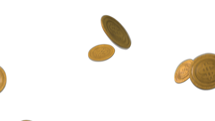 Looping Falling Coins 10 Effect