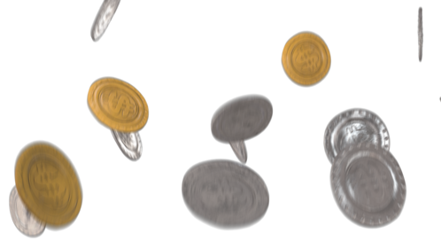 Looping Falling Coins 8 Effect