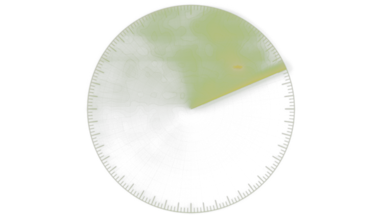 HD VFX of Looping Radar Submarine Single