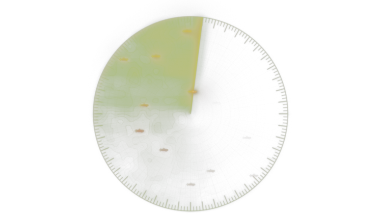 HD VFX of Looping Radar Submarine Surrounded