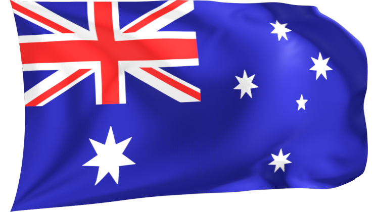 HD VFX of Looping Waving Flag Australia