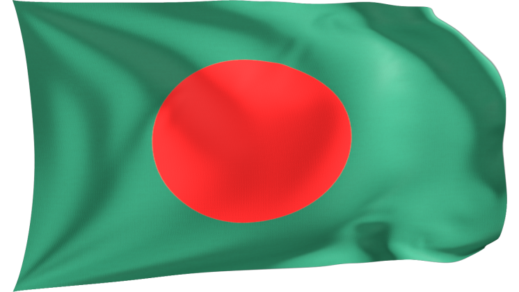 HD VFX of Looping Waving Flag Bangladesh