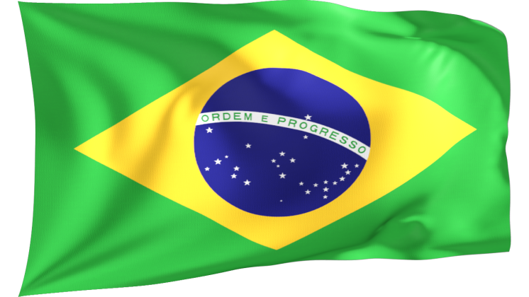 HD VFX of Looping Waving Flag Brazil