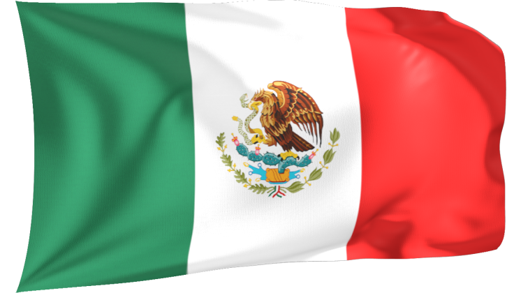 HD VFX of Looping Waving Flag Mexico