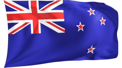 Looping Waving Flag New Zealand Effect