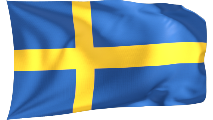 HD VFX of Looping Waving Flag Sweden