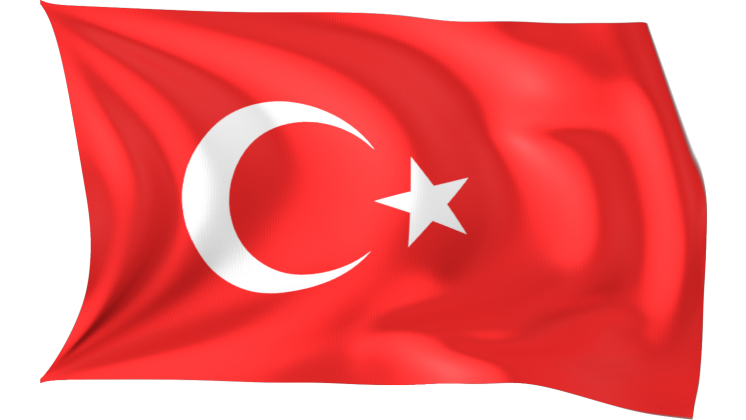 HD VFX of Looping Waving Flag Turkey