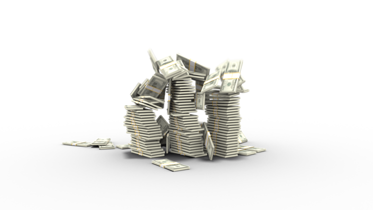 HD VFX of Money Stacking Towers 