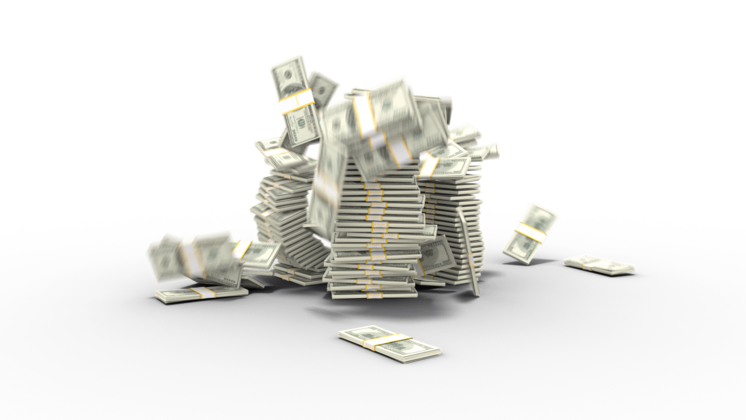 HD VFX of Money Stacking Towers 