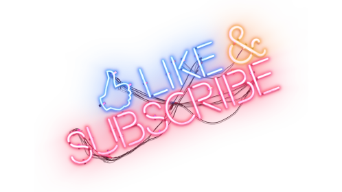 Neon Sign Like And Subscribe Effect