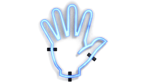 Neon Symbol Hand Effect