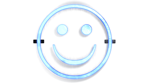 Neon Symbol Happy Face Effect