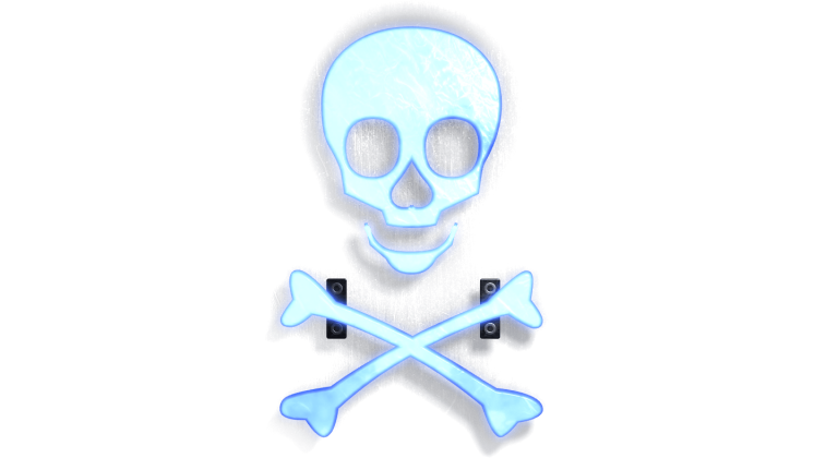 HD VFX of Neon Symbol Skull