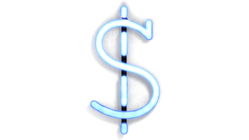 Neon Typekit Dollar Sign Effect
