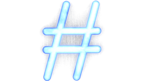 Neon Typekit Hashtag Effect