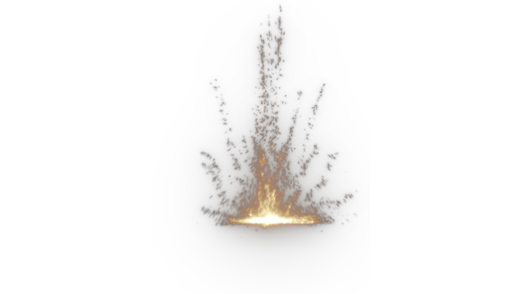 HD VFX of Sparks Explosion  Ground 