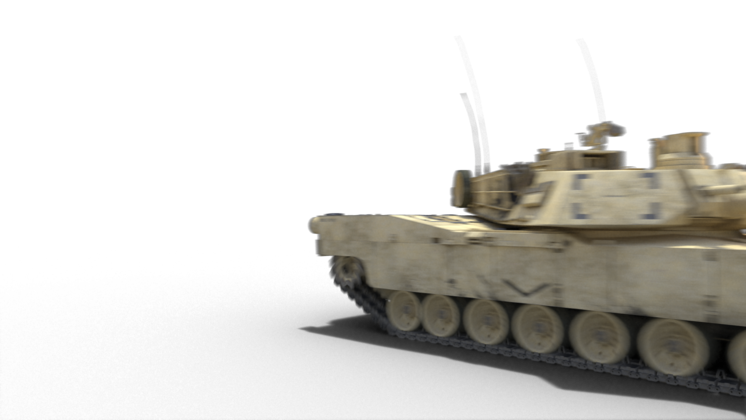 HD VFX of Tank Roll Past Camera 