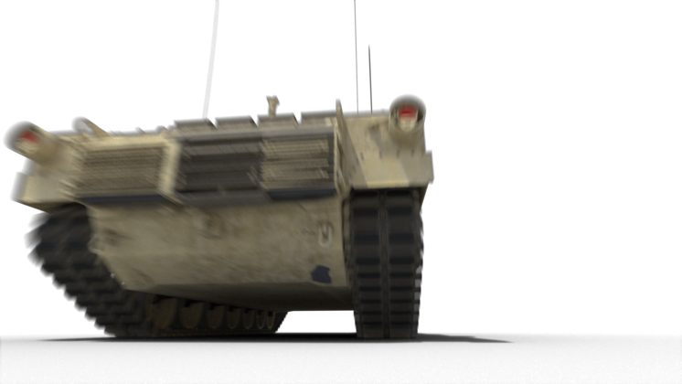 HD VFX of Tank Run Over Cam Away