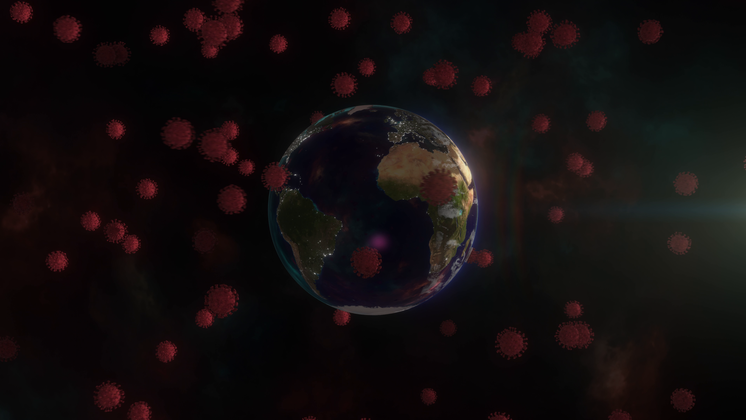 HD VFX of  Coronavirus Earth