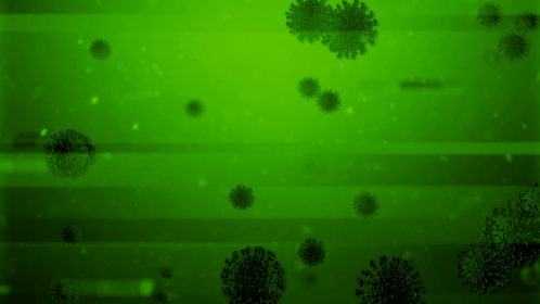 (4K) Coronavirus Glitch Background Green Effect