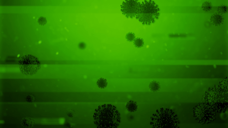 HD VFX of  Coronavirus Glitch Background Green