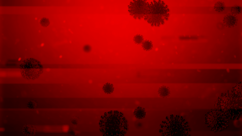 (4K) Coronavirus Glitch Background Red Effect