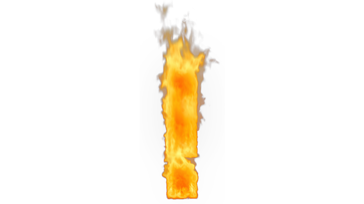 HD VFX of Typekit Inferno Exclamation Point