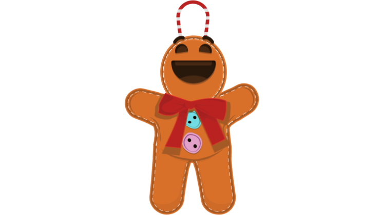 Free Video Effect of Laughing Gingerbread Emoji