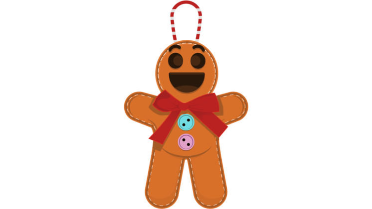 HD VFX of Wink Gingerbread Emoji