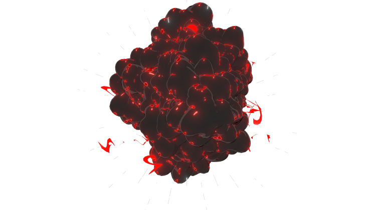 HD VFX of  Anime Explosion Black And Red
