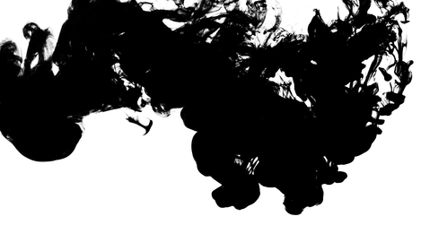 (4K) Black Ink Underwater - High Contrast Effect