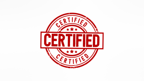 (4K) Circular Stamp Certified Effect
