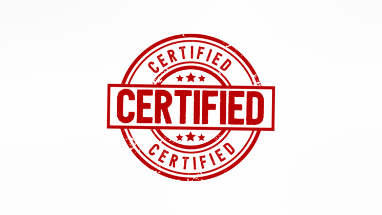 HD VFX of  Circular Stamp Certified