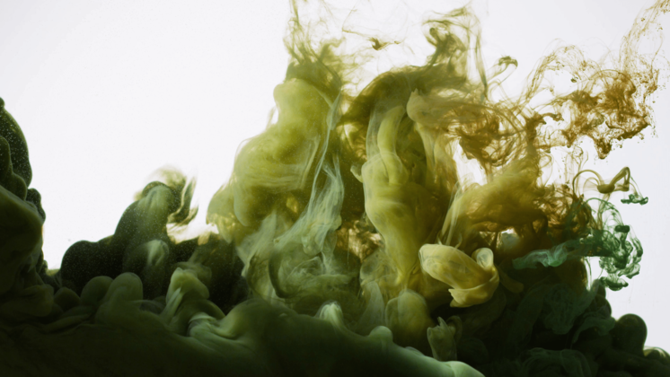 HD VFX of  Dark Green Ink Underwater 