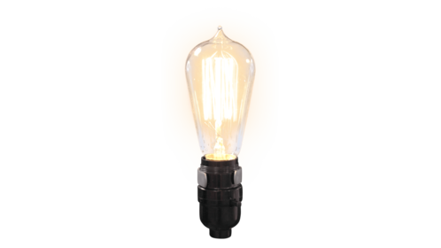 (4K) Edison Bulb Light Up Socket Effect