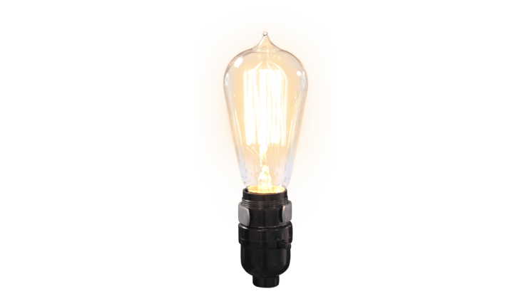 HD VFX of  Edison Bulb Light  Socket