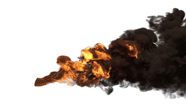 HD VFX of  Fire Thick Smoke