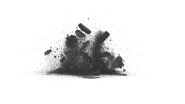 HD VFX of  Ground Debris Explosion 