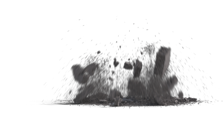 HD VFX of  Ground Debris Explosion 