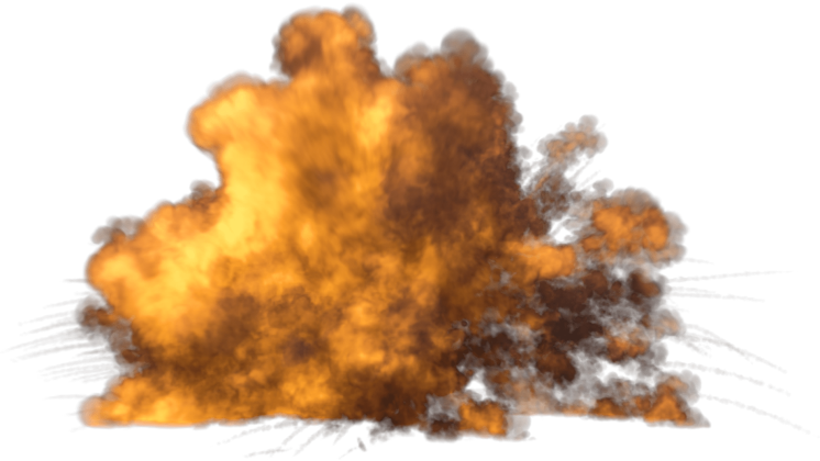 HD VFX of  Ground Firey Explosion 